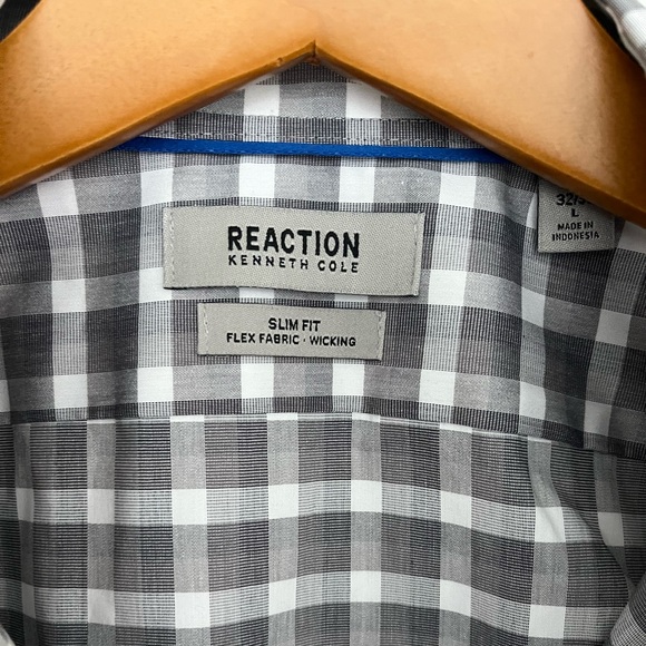 Kenneth Cole REACTION Men's Dress Shirt Slim Fit Techni-Cole Stretch - Picture 10 of 13